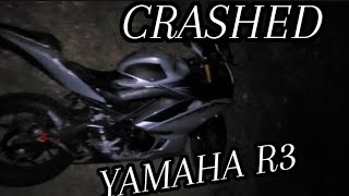 crashing my first motorcycle Yamaha R3 [upl. by Wymore]