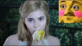 Forsen reacts to Eating A Banana ASMR gone WILD  Cloveress ASMR Offical ReUpload [upl. by Aleafar]