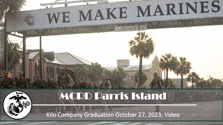 Kilo Company Graduation at MCRD Parris Island on October 27 2023 [upl. by Ruenhcs662]