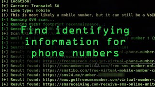 Find Information from a Phone Number Using OSINT Tools Tutorial [upl. by Chute804]