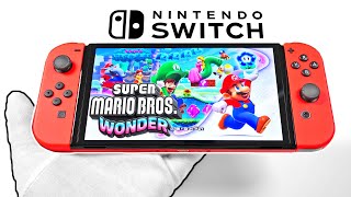 Unboxing Super Mario Bros Wonder  Switch OLED Mario Edition [upl. by Easlehc800]