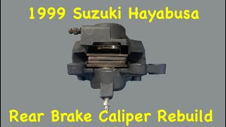 Hayabusa Rear Brake Caliper Rebuild [upl. by Germaun]