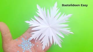 Basteln Mit Papier  Schneeflocken Basteln  Bastelideen Easy [upl. by Enrol182]