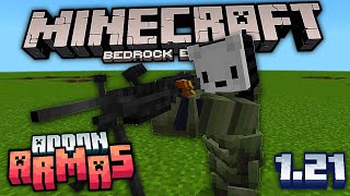 EL MEJOR MOD de ARMAS qué debes tener en MINECRAFT BEDROCK 121 [upl. by Ennagroeg727]