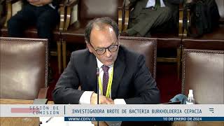 Comisión Investigadora bacterias burkholderia cepacia  10 enero 2024 [upl. by Anastassia31]