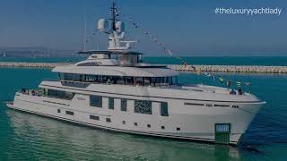 CANTIERE DELLE MARCHE Acala 43 m Yacht Review Exteriors and Interiors theluxuryyachtlady [upl. by Lerred294]