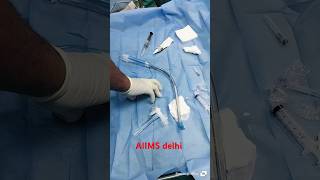 Double lumen endotracheal tube insertion aiims aiimsdelhi intubation hospital [upl. by Atiuqet374]