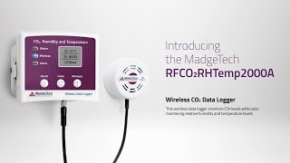 Madgetech RFCO2RHTemp2000A Wireless Indoor Air Quality Data Logger Overview [upl. by Lilllie]