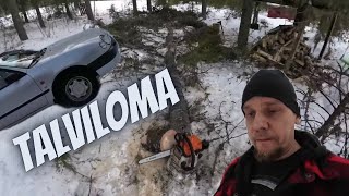 Talviloma ja polttopuita pitäs tehdä minkä kerkiää [upl. by Yromas53]