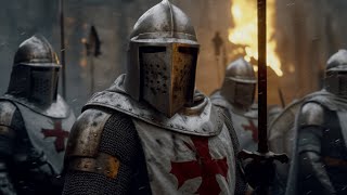 Crusaders Chanting in a Holy March  Deus Miserere  Knights Templar Hymn [upl. by Crispa]