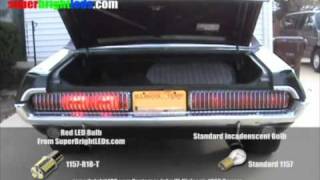 LED vs Incandescent Bulb Comparison  1968 Mercury Cougar [upl. by Bogart]