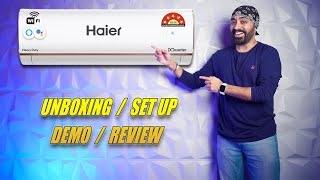 Beat the Heat  Haier 16 Ton Inverter Smart Split AC 2024  Unboxing  Setup  Review 🔥 [upl. by Balbur]