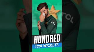 Shaheen Shah Afridi Complete 100 T20I Wickets  cricket youtubeshorts ytshorts shortsfeed short [upl. by Eintroc]