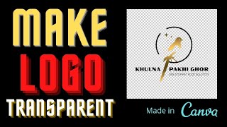 How to Make a LOGO Background Transparent in CANVA [upl. by Adahsar97]