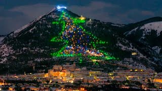 Lalbero di Natale più grande del mondo è italiano e si trova in Umbria a Gubbio [upl. by Dworman]