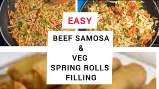 HOW TO MAKE SPRING AND SAMOSA FILLING [upl. by Elvera402]