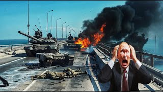 Crimean Bridge Gone Forever Ukrainian F16s Destroy Crimean Bridge [upl. by Ardnohsal234]