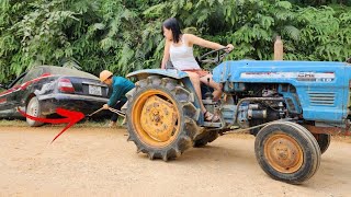 Genius girl repairs and restores car lost brakes dive into the ditch [upl. by Sucramrej]