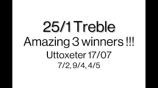 251 Treble at Uttoxeter on 1707 [upl. by Haim]