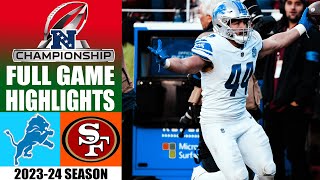 Detroit Lions vs San Francisco 49ers FULL GAME AFC Championship  NFL Highlights 202324 [upl. by Humpage]