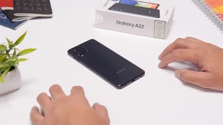 Samsung Galaxy A22 Unboxing  Midranger with OIS [upl. by Odnumyer]