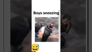 Boys sneezing vs girl sneezing 😅🤣😝 funny girlavsboys memes comedy like shortvideos [upl. by Pangaro348]