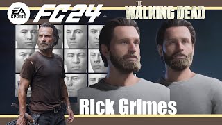 EA FC 24  Create Rick Grimes  The Walking Dead Face Creation [upl. by Enylodnewg]