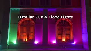 Ustellar 25W Remotecontrolled RGBW Floodlights [upl. by Ertsevlis288]