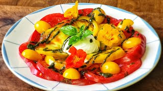 SALADE de TOMATES MOZZARELLA AU PESTO [upl. by Llabmik]