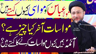 Mola Abbas Ko Mawasi Kyun Kaha Jata Hai  Mawasat Kia Hai  Allama Shahenshah Hussain Naqvi [upl. by Soisatsana]