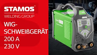 WIGSchweißgerät Stamos Germany ECO SDIGITRON 200P  Produktpräsentation [upl. by Borer]