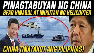 Ilang barko ng BFAR hinabol ng mga barko at inflatable boats ng China inikutan ng Helicopter ng [upl. by Ainotna817]