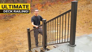 Installing the BEST Aluminum Railing for a Concrete Porch [upl. by Aneertak11]