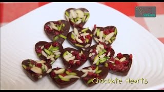 Chocolate Hearts  Homemade Chocolate Recipe By Asha Khatau  Valentines Day Special Recipe [upl. by Jarlathus]