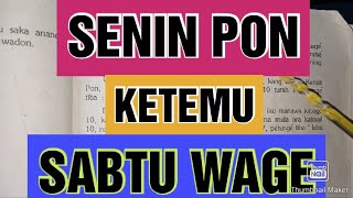 WETON JODOH SENIN PON DAN SABTU WAGE [upl. by Kaitlyn844]