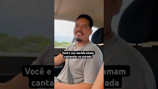 Amamos cantarolar na estrada e vocês 😂 marido casamento karaoke familia love [upl. by Shelman]