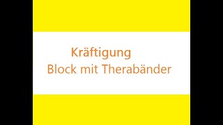 Kräftigung Muskelaufbau mit Therabänder [upl. by Eerrehc]