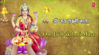 DIWALI Pooja Aarti I Om Jai Lakshmi Mata with Hindi English Lyrics by ANURADHA PAUDWAL [upl. by Ahsikar]