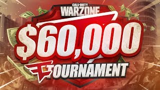 60000 FAZE WARZONE TOURNAMENT  Week 4 CoD Battle Royale [upl. by Namlas]