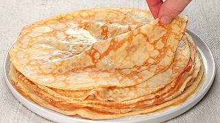 Amazing Crepes At Home in 10 minutes How to make the most delicious French pancakes [upl. by Seagraves]