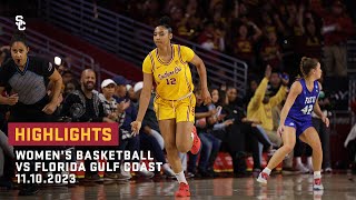 Womens Basketball  USC 67 Florida Gulf Coast 51 Highlights 111023 [upl. by Aggy]