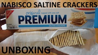 Unboxing Nabisco Premium Original Saltine Crackers Topped With Sea Salt [upl. by Sheffield]