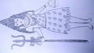 Shankar Bhagwan ka Chitra  Shiva drawing  very easy drawing [upl. by Mara]