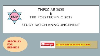 TARGET TNPSC AE  TRB EXAM 2025 FOR EEE [upl. by Lubbi]