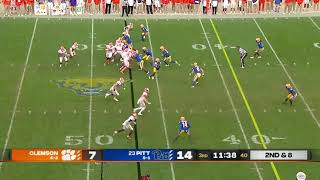 SirVocea Dennis intercepts DJ Uiagalelei for 50 yard touchdown Pitt vs Clemson 2021 [upl. by Icats]