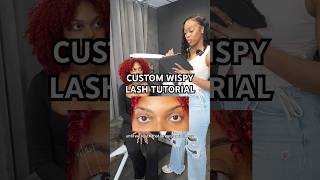 Custom Wispy Lash Tutorial lashextensions lashtech lashtraining lash shorts shortvideo diy [upl. by Ayanaj]