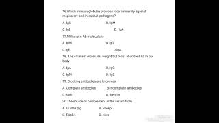 Important MCQS for Medical laboratory technologistDHAHAADPROMETRIC Railway etc [upl. by Flinn706]