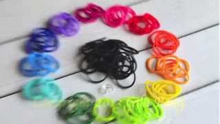 Jak zrobić kolorową bransoletkę na ręke  Rainbow Loom Bands [upl. by Ha212]