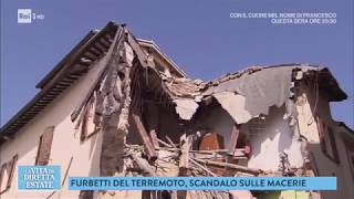 Terremoto 120 indagati contributi alloggio non dovuti  La vita in diretta estate 19062018 [upl. by Edmonds]