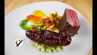 Plating Food 77  Sirloin Steak and Peppers [upl. by Odraner974]